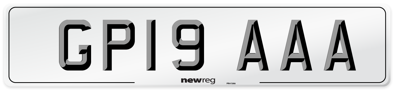 GP19 AAA Number Plate from New Reg